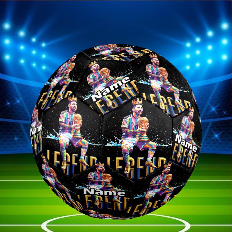 Personalisierter Lionel Messi-A Fußball mit individuellem Namen, Größe 5, für Training & Spiel, für Teams, zum Kicken, Geschenk für Fußball-Enthusiasten