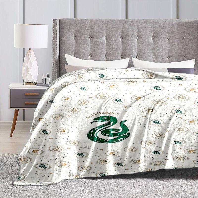 1pc Slytherin Serpent Constellations Cartoon Blanket,Portable Throw for Travel & Camping, All Season Cozy Blanket,Ideal Gift