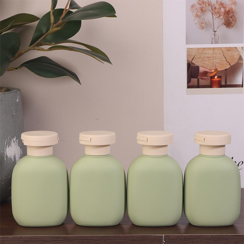 2/4 Pezzi Bottiglie Squeeze Vuote da 100ml con Tappo Flip Ricaricabili in Plastica da Viaggio Ricaricabili Per Lozione Shampoo Balsamo