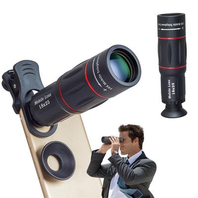 18x25mm Telescopic Telephoto Lens for iPhone Android Smartphones-Optical Glass MF Focus for Concerts Hiking Bird Watching