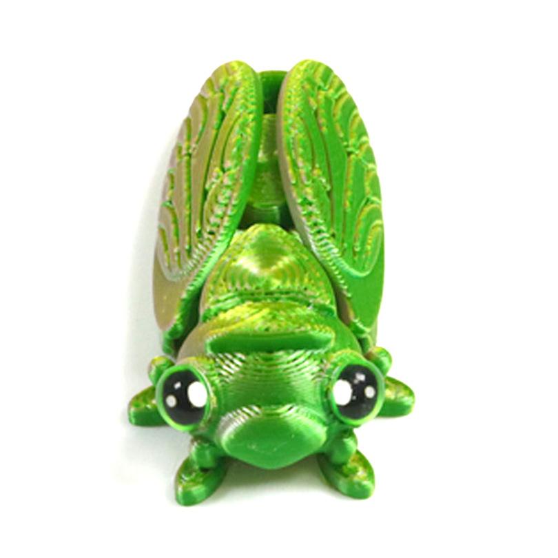 Cute Summer Mini Cicada Toy Statue 3D Printing Toy Simulation Insect Cicada Robin Toy Model Desktop Decor Small Ornaments Gift
