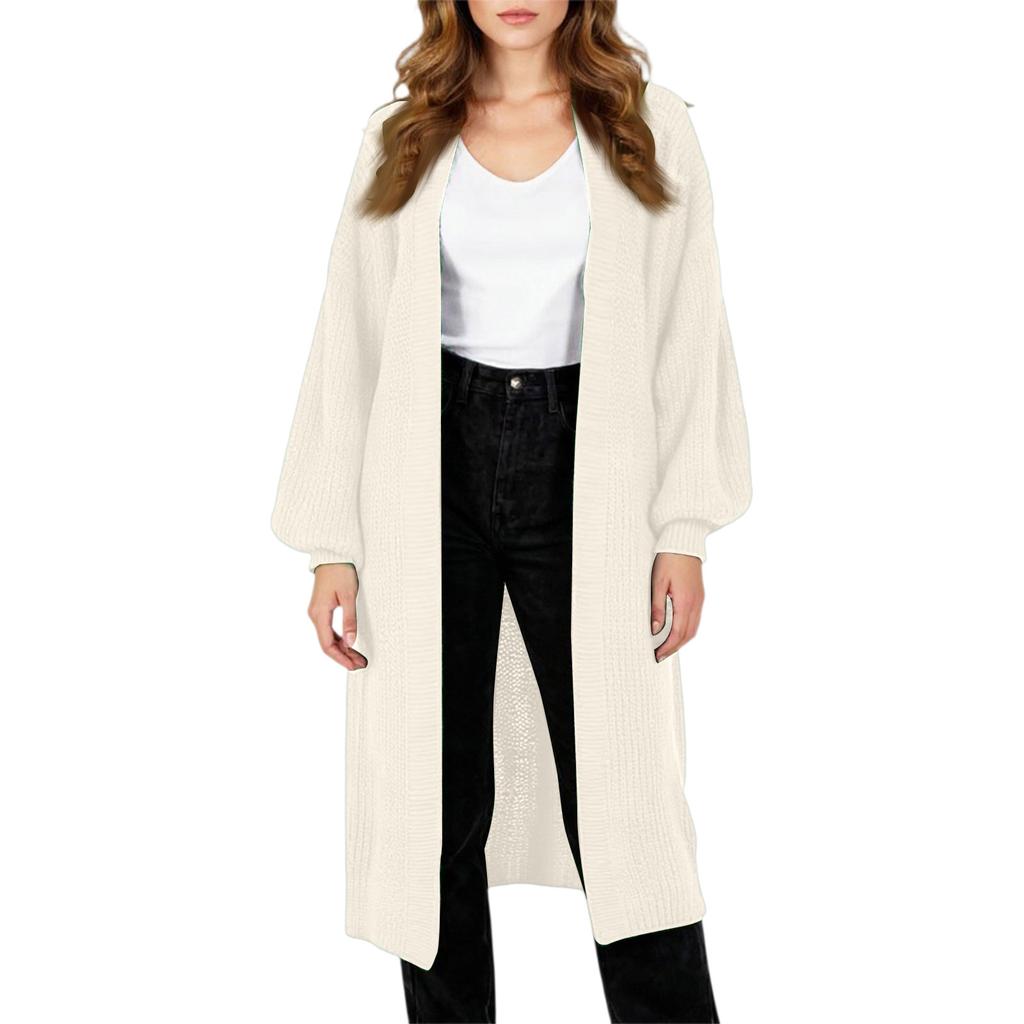 Fashionable Women's Long Knitted Sweater Cross-border  Winter Knitted Jacket