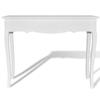 VidaXL Table de console et coiffeuse Blanc