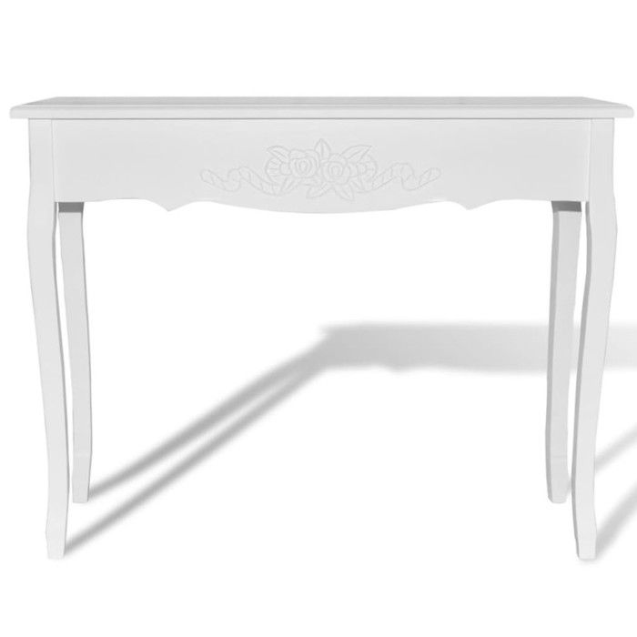 VidaXL Table de console et coiffeuse Blanc