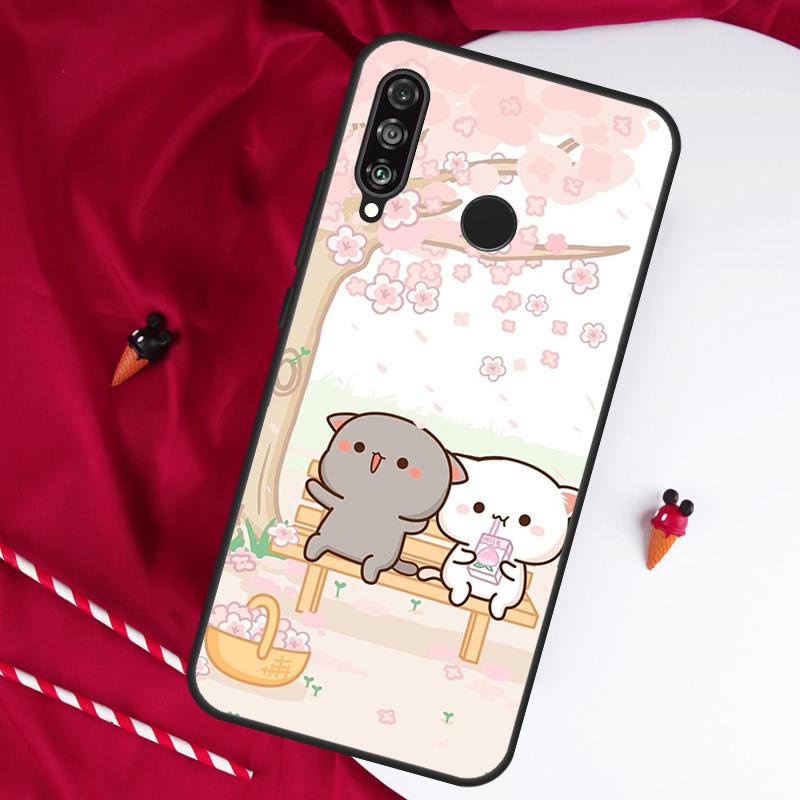 Cute Kawaii Cat For Huawei Nova 5T 12s 12i 11i Y90 Y70 Y60 Y61 Y91 Y72 9 10 SE P20 P40 Lite P60 P30 Pro Case