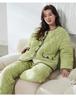 Xuanliang Pajamas for Women in Winter with Thickened Three Layer Coral Velvet and Cotton Jacket for Warmth, Home Clothes, Outable Set