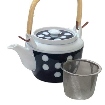 Ceainic din ceramică Mizutama 8 cu filtru din oțel inoxidabil Fabricat în Japonia Nu. Strecurătoare,