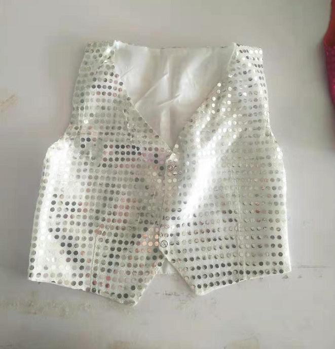 

Детский танцевальный жилет в стиле хип-хоп с пайетками для мальчиков и девочек 140cm