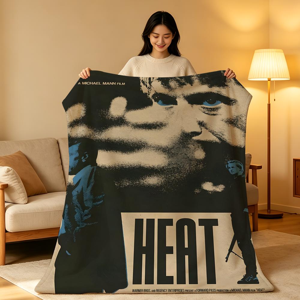 Movie H-Heat Throw High-Density Short Plush Blanket Soft Skin-Friendly for Sofa Nap Air-Conditioned Room