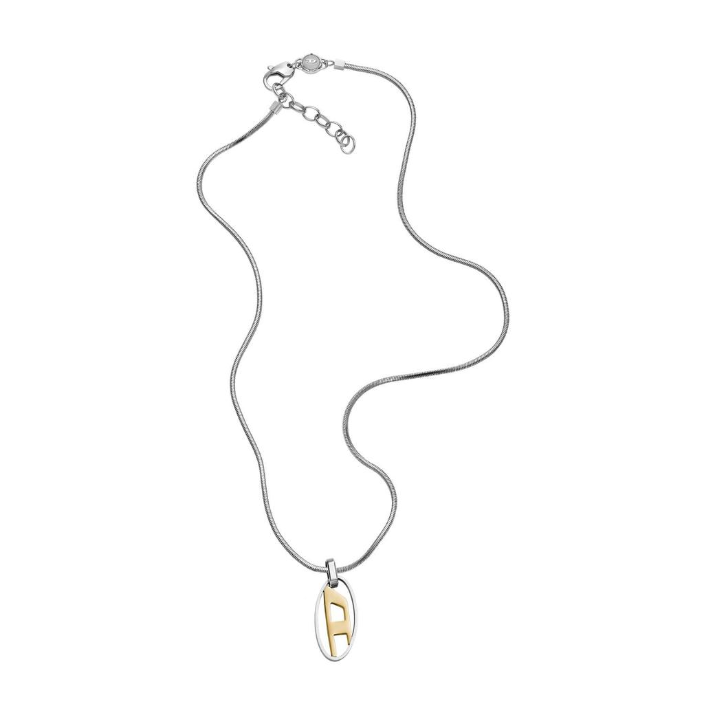 DIESEL Stainless Steel Pendant Stainless No D DX1421931 All-Gender Necklace, Length 550mm+50mm, Width 15.5mm, Height 30.6mm, Steel, Jewels,