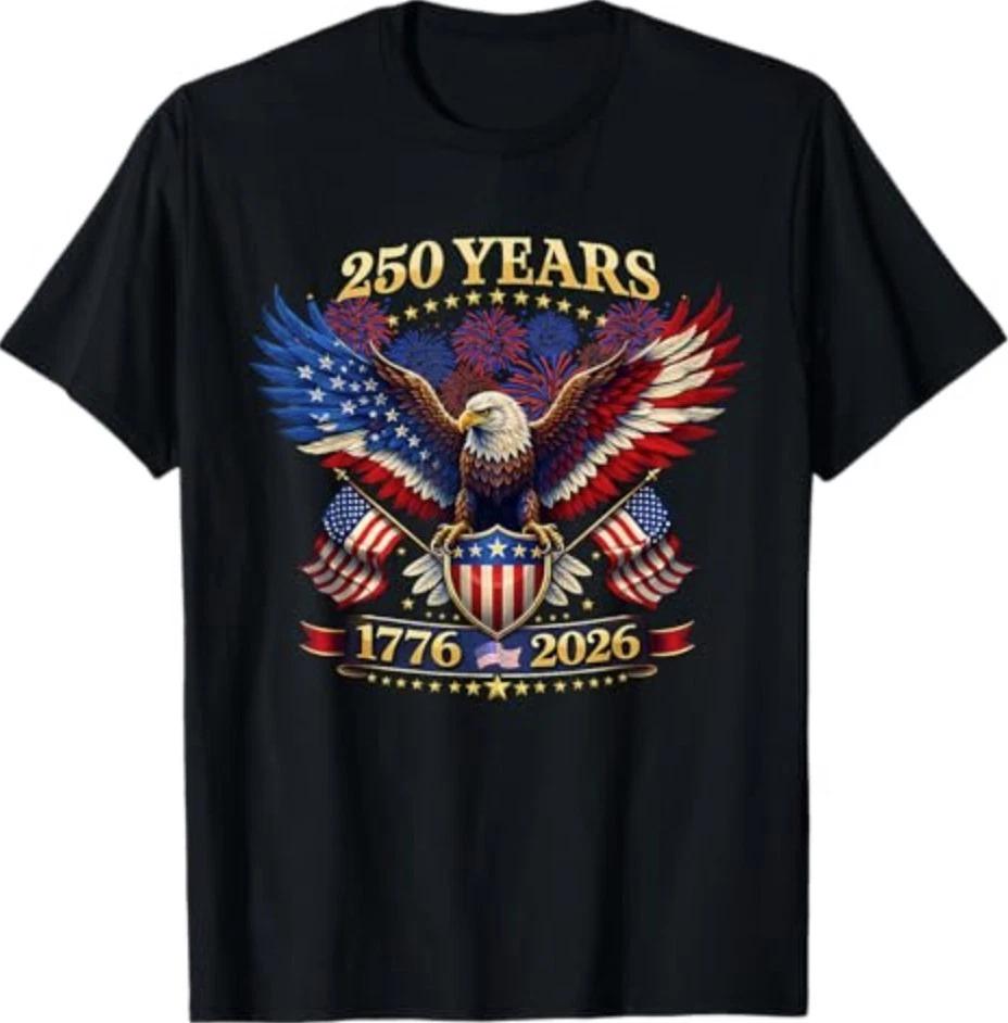 250 лет Америки 1776 2026 250-й 4 июля День Независимости Футболка 2XL