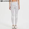 [LEOHEX] ladies stretch lycra leggings pants sexy luster high waist Tights (white, M)