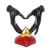 Estatueta de gesto de amor em resina, coração de amor, mãos, escultura, gesto de coração, peça de arte, ornamento de mesa para casa, sala de estar, quarto
