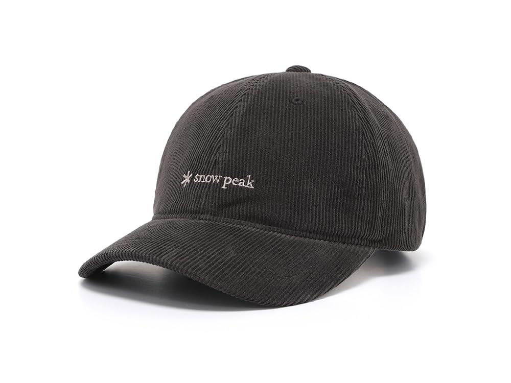Snow Peak Corduroy Ball Cap Headwear Dark Size M GS-S25FUFBC63, Cap, Hat, Men's/Women's, Charcoal,
