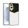 Samsung S25 Edge Jazz Plain Leather Electroplated Protective Phone Case