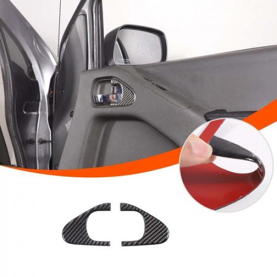 Carbon Fiber Interior Door Handle Trim Sticker For Nissan Frontier 2009-2017
