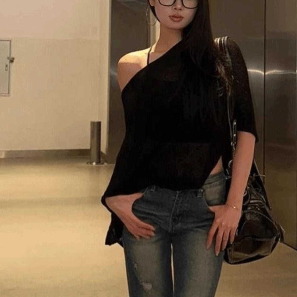 Wrap Knitted Off Shoulder Shawl Mesh Sun Protection Tops Simple Women Cloak Travel