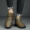 Golden Sapling Herrstövlar Läderskor Retro Casual Ankelkänga för Man Utomhus Taktisk Sko
