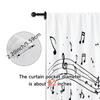 Set Of 2 Classic Curtains Piano Musical Notes Fabric Without Rod Room Decor Ldeal Bedroom Living Curtain Polyester Machine Washable Perfect For