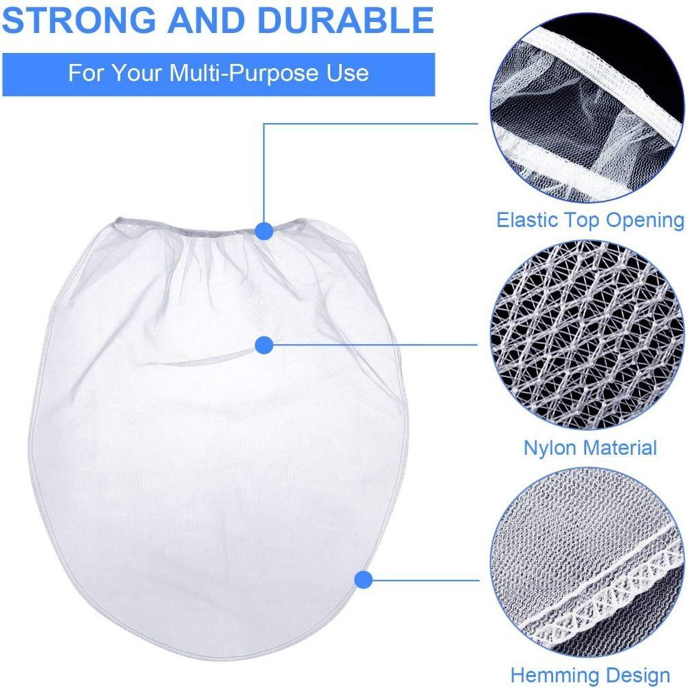 5Pcs Top Opening Paint Strainer Bags Elastic Paint Screen Net Liquid Filter Bags  Home Decoration