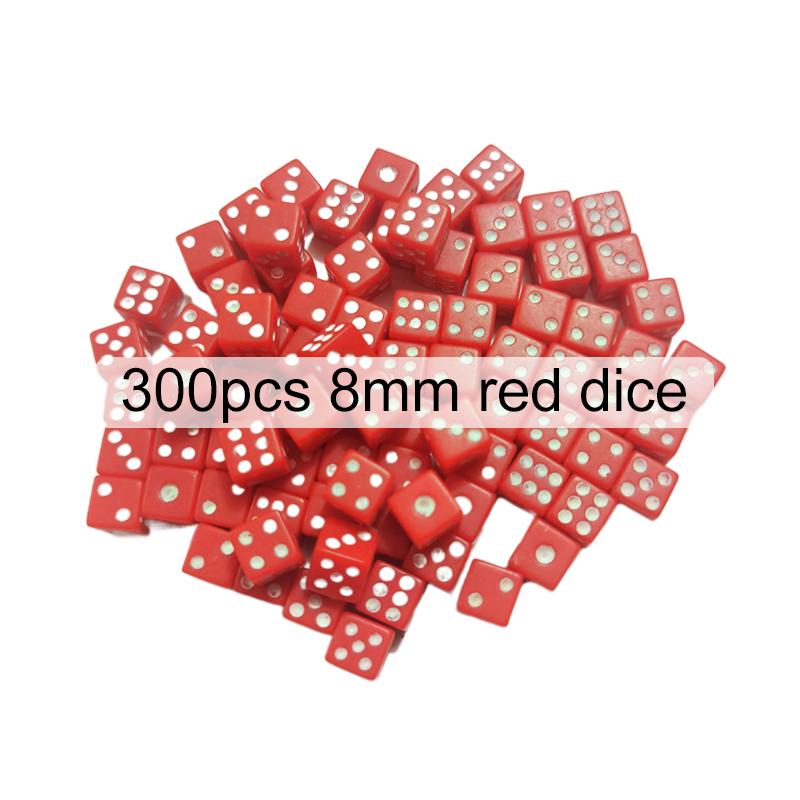 300pcs Dices Colorful 8mm Right Angle Entertainment Supplies Leisure Table Game Props Dafabet for Festival Party Bar TMZ
