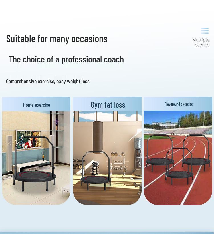 Binnenshuis Fitness Trampoline voor Kinderen & Volwassenen - Springbed met Veren