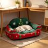 Washable Christmas Pet Sofa Bed Soft Plush Warm Cat House Pet Sleeping Bed  Balcony