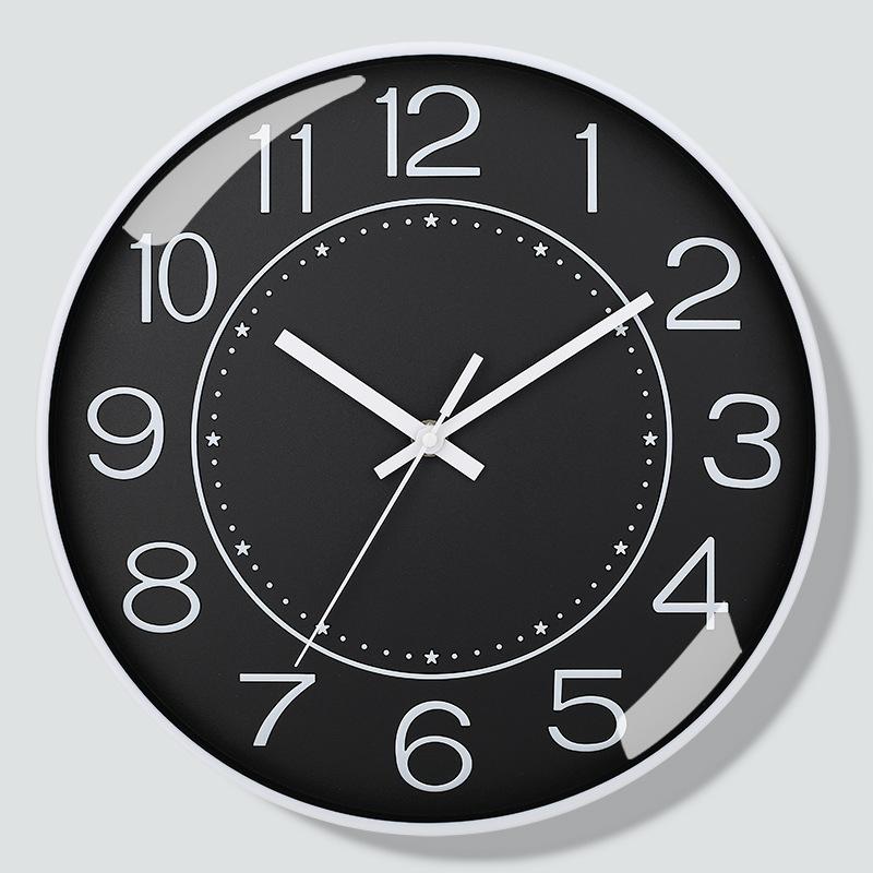 8-inch 20CM Core Clock Wall Clock Living Room Creative Clock Wall Watch Simple Home Silent Quartz Clock