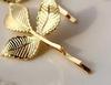 The Latest Models Three-dimensional Leaves Fresh Retro Small Hairpin Side Clip Hair Accessories Wholesale Hair Sticks Crystal