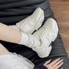 Baskets chunky en maille tendance pour femmes Blanches Respirantes & Confortables Design à plateforme - Couleur unie pour la marche quotidienne