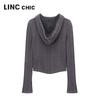 Jinyujie Women's Slim Fit Hooded Knit Cardigan S251CR198Y