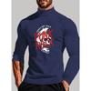 Mock Neck Long Sleeve, Polyester Quick-Dry for Casual Streetwear