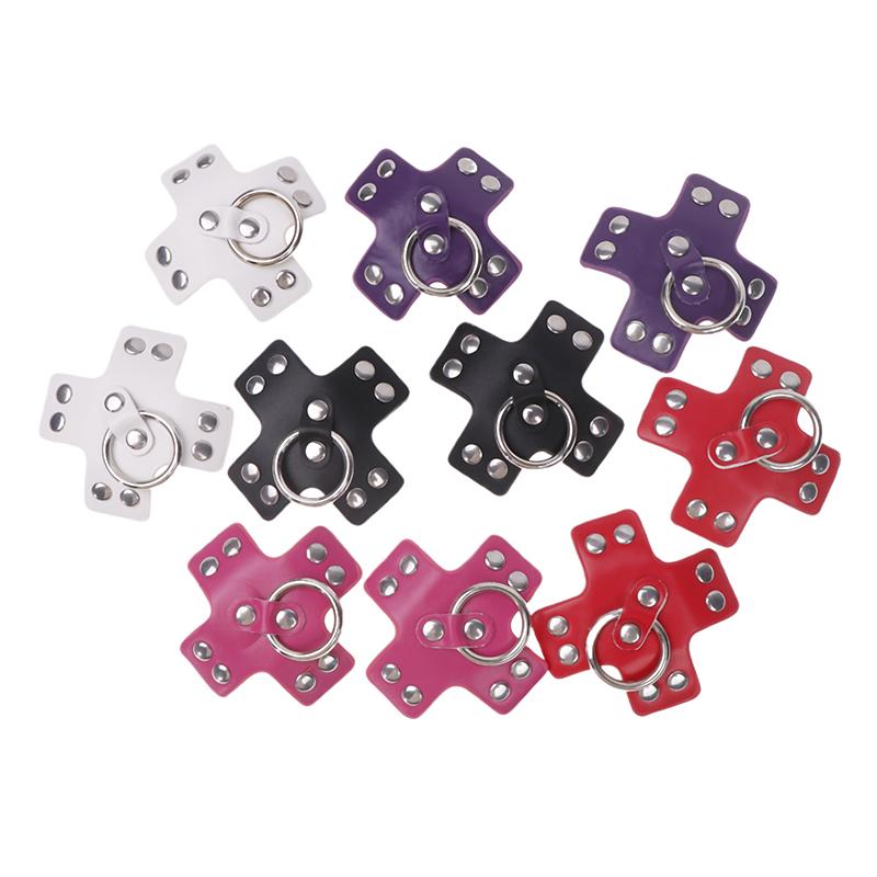 Women 1Pair Sexy Leather Cross Nipple Cover Reusable Breast Stickers Self Adhesive Nipple Pasties Nipple Covers Bra Accessoriesw