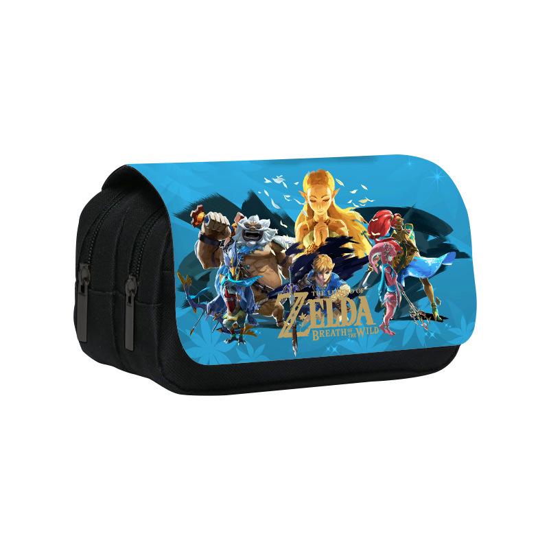 Zelda Legend Double-Layer Pencil Case: King's Tear Design for School Students