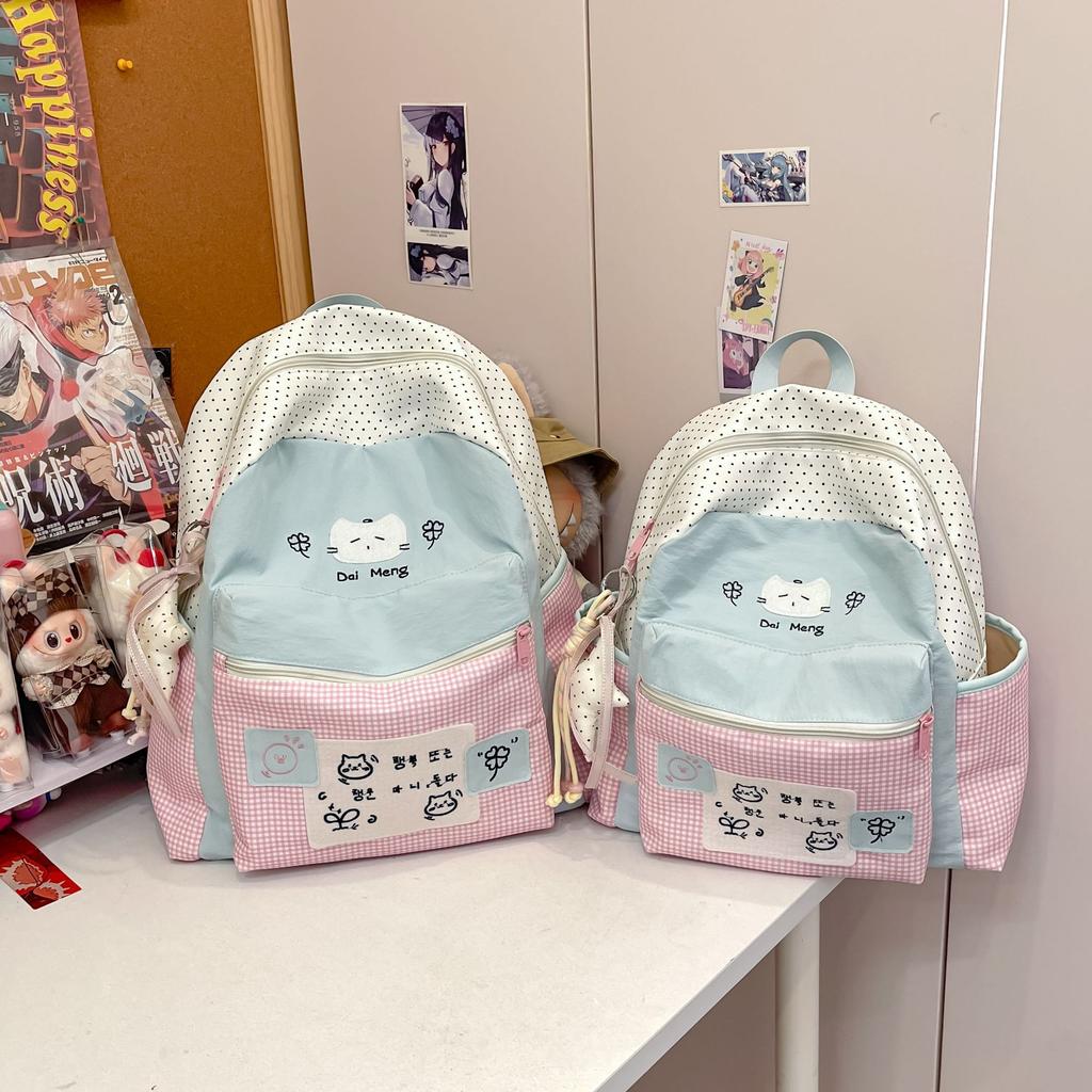 Schoolbag cute sweet backpack Korean simple student bag lightweight versatile schoolbag high value campus student bag