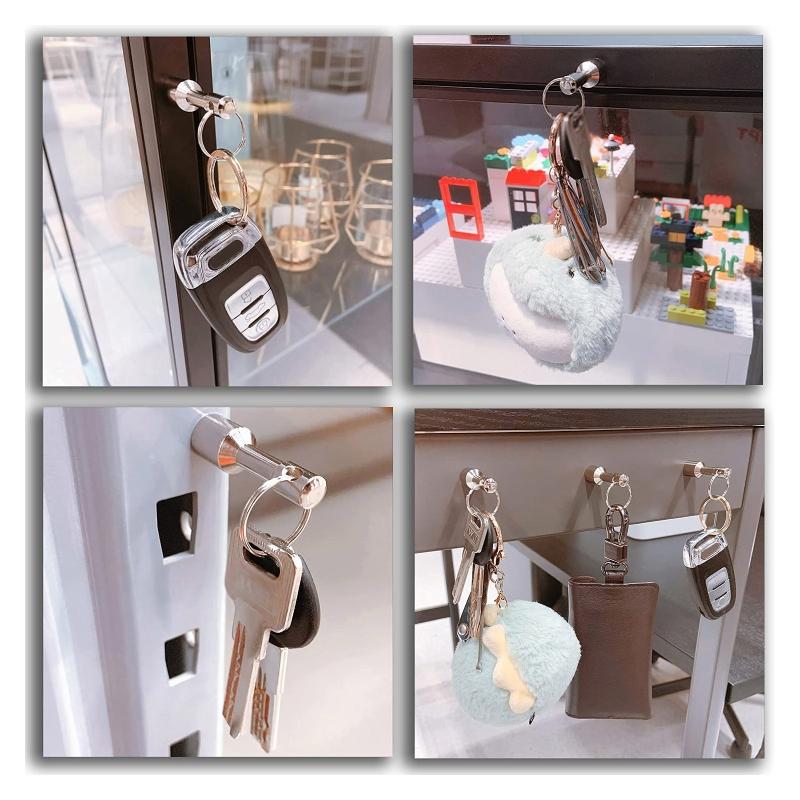 Keychain Magnet for Testing Brass Keychain Pocket Magnets with Strong Magnet Metals Test Magnet Hanging Keys Holder
