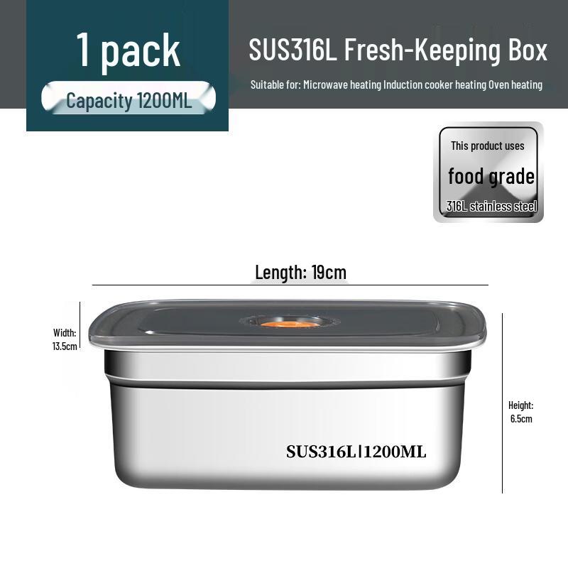 316 Stainless Steel Food Storage Container