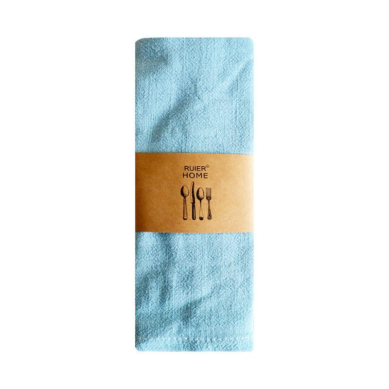 

Cotton and linen napkin cloth wine glass towel kitchen towel placemat kitchen gourmet background cloth світло-синій колір
