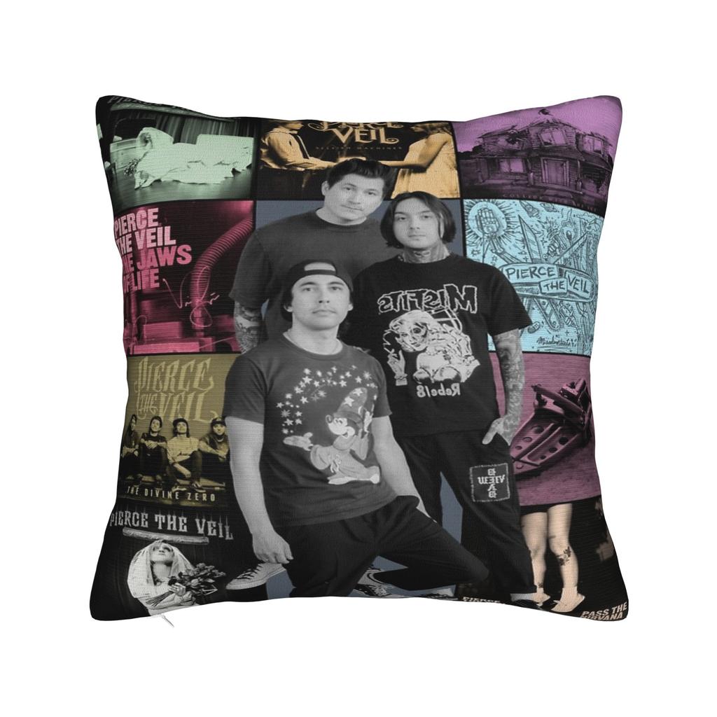 Home Decoration Punk Pierce the Veil Band Selfish Machines Pillowcase Accessories Metal Rock  Pillow Cover Square Multi Size