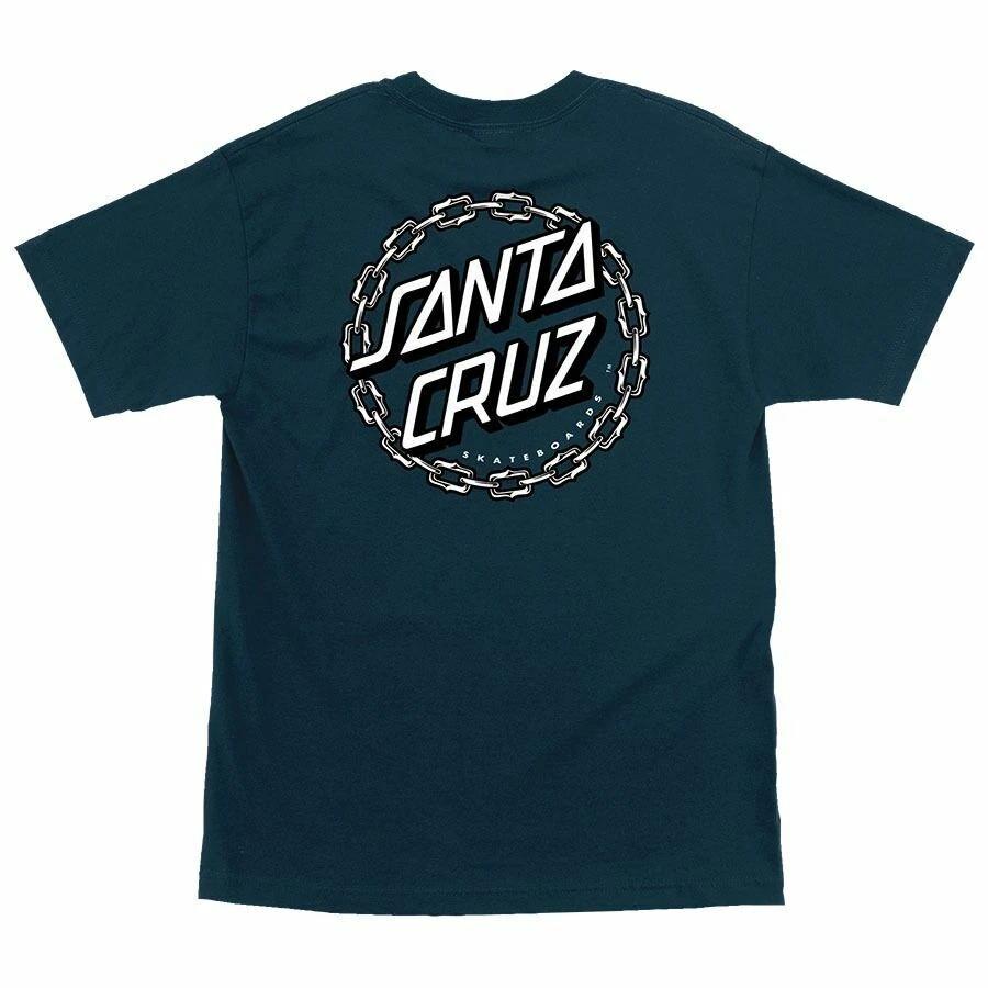 Santa Cruz CHAIN DOT Футболка для скейтборда HARBOR BLUE XXL