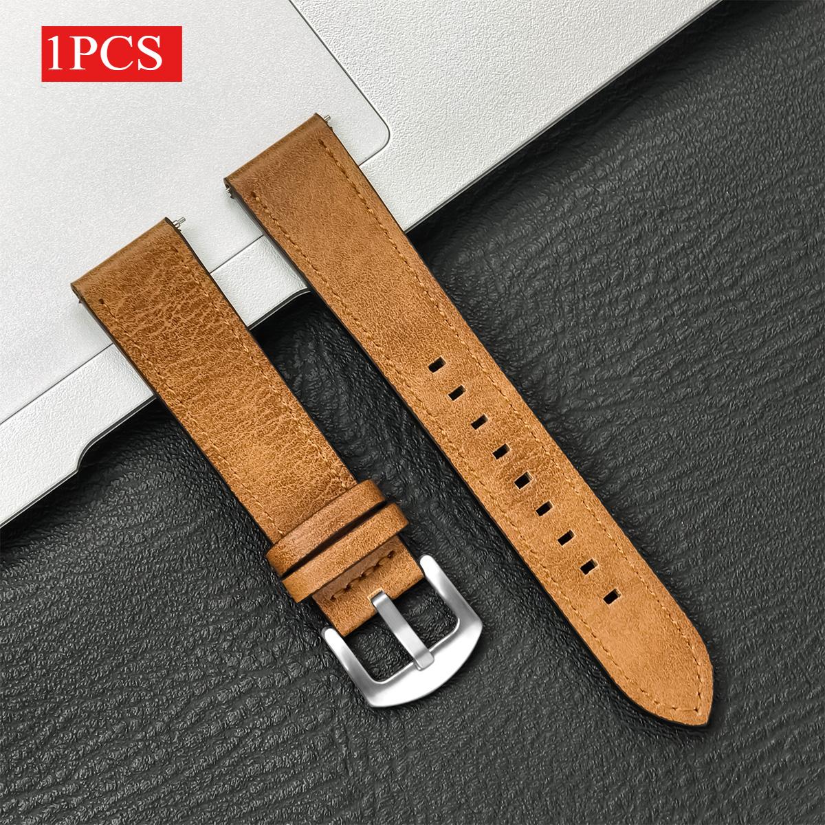 

2 шт. 20 мм кожаный дышащий ремешок для Samsung Galaxy Watch 7 6 5 4 40/44 мм 6Classic 5Pro 22 мм ремешок для Huawei GT5 3 4Pro ремешок для часов 20mm