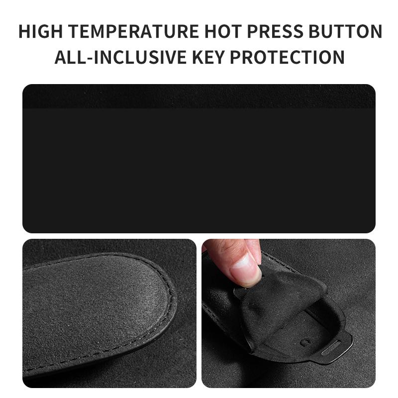 Interior Mouldings 2/3 Buttons Suede Car Remote Key Case Cover Shell For Mazda 2 3 6 Axela Atenza CX-5 CX5 CX-3 CX-7 CX8 CX-9 20