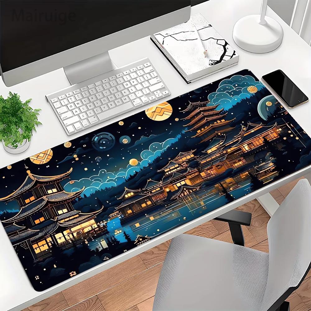 Night View Mouse Pads Desk Accessories Gaming Rug Desk Protector Xxl Mouse Mat Office Carpet Mousepad Playmat Carpet Desktop