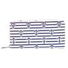 Wallet - Anissa - Horizontal Format - Striped Blue/white Synthetic - Zip Closure