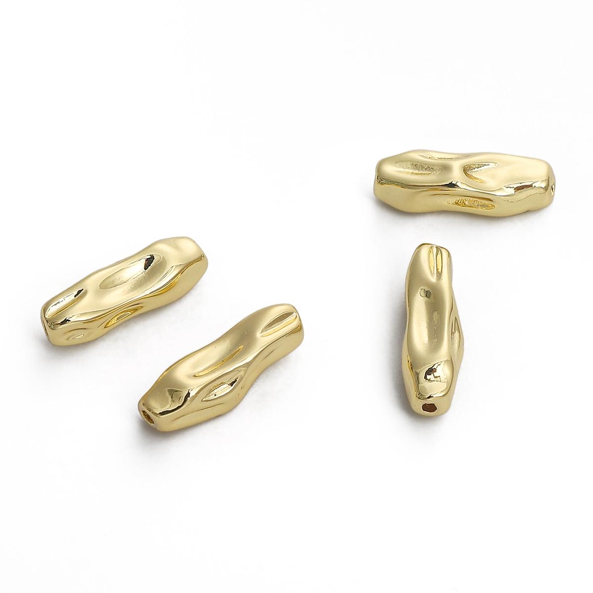 

Медные изогнутые бусины-разделители для изготовления ювелирных изделий своими руками, аксессуары для рукоделия 6x19mm