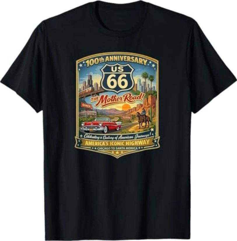 US HWY 66 100th Anniversary Centennial The Mother Road T-Shirt XS