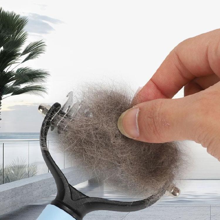 Ergonomic Pet Grooming Brush Double Side Head Design Stainless Steel Dog Cats Comb For Matted Furs Shedding Control
