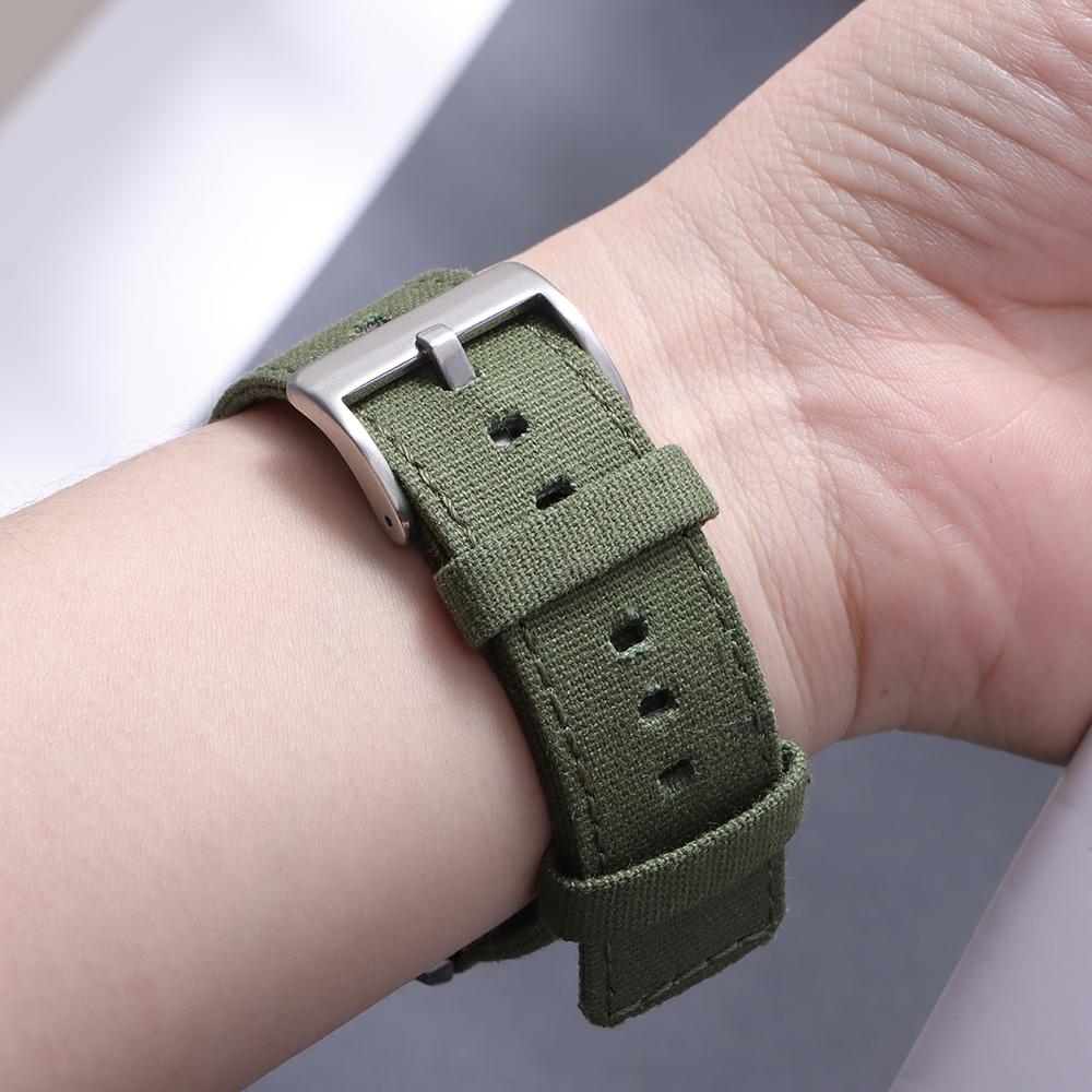 Nylon Canvas Watch Strap for IWC Pilot 20mm 22mm Sport Watchband Strap for Seiko for Rolex Wrist Belt Men and Women Bracelet