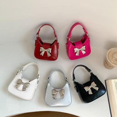 Neue kleine tragbare Münztasche süße Kettenschulter-Umhängetasche süße Schleife Mini-Tasche