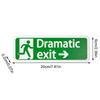 Acrylic Dramatic Exit Sign Colorful Theatrical Exit Sign Plate Wall Sign For Garage Restaurant Bar Room Home Decoration